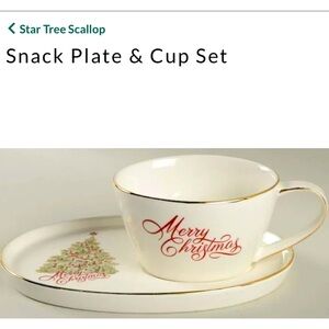 Star Tree Scallop
by GRACE'S TEA-WARE Snack Plate & Cup Set